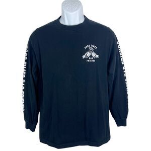 Lurking Class Good Times Bad Friends Shirt Men Medium Black Long Sleeve Crew Tee